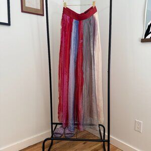 Rag & Bone Silk and Lamb Leather Skirt